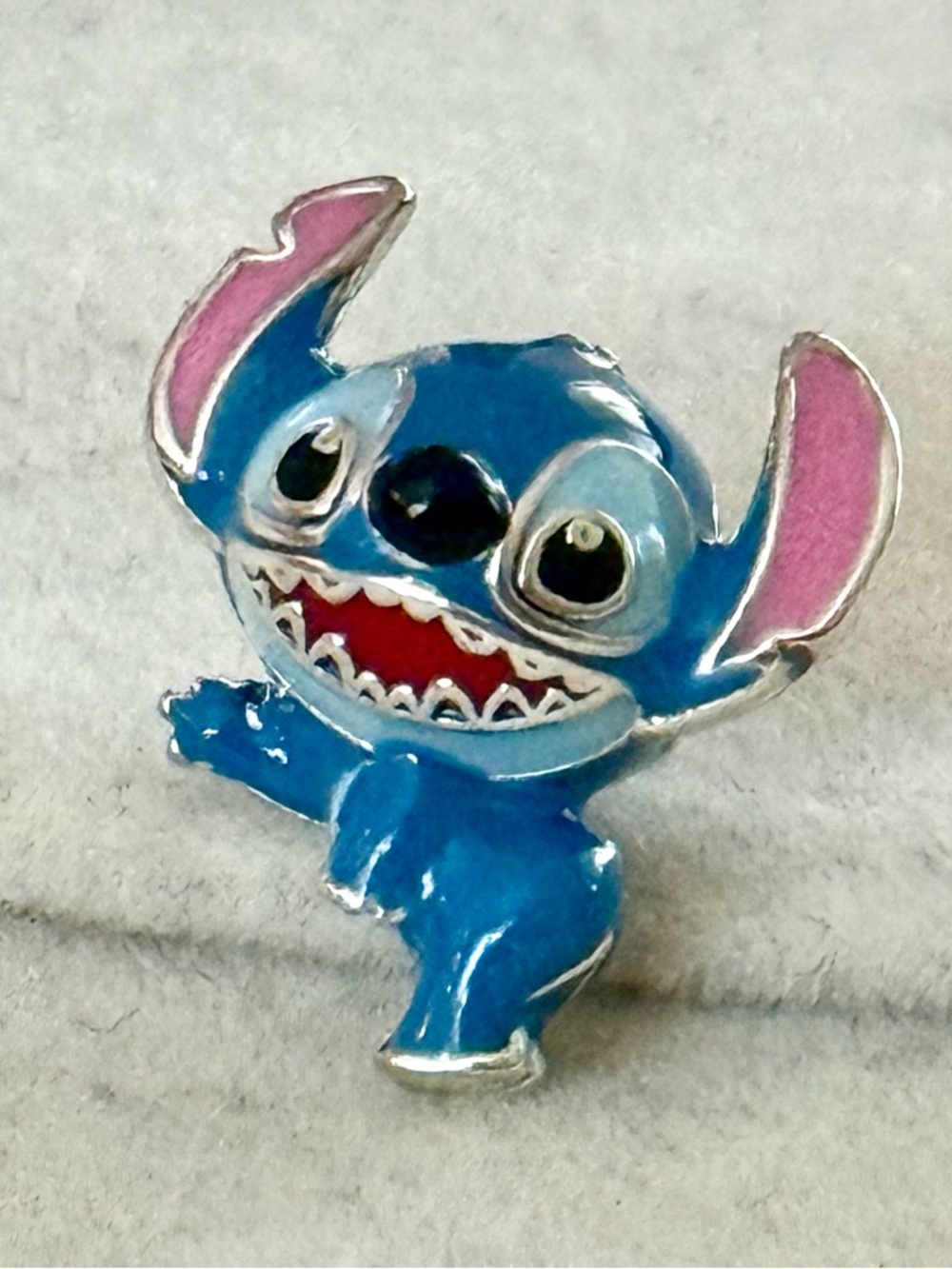 Blue Stitch Enamel charm fit Pandora bracelets